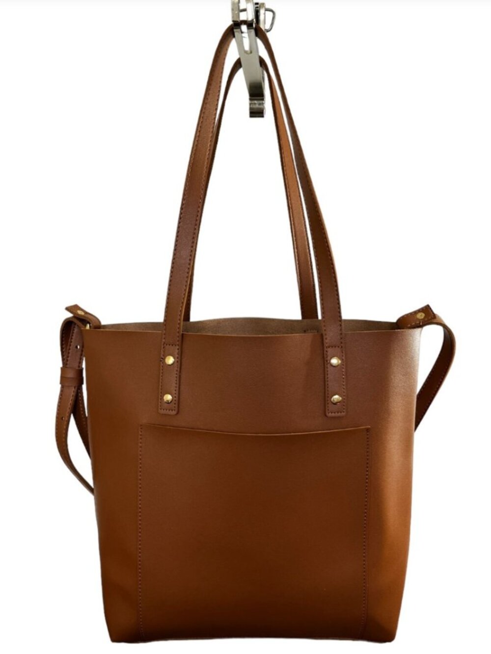 NEW Henny + Lev 2-in-1 Everyday Tote Bag Purse Brown Vegan Leather
